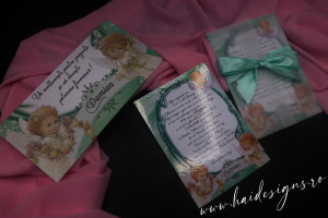 Invitație de Botez Eleganta - Creată cu Dragoste și Atentie la Detalii - Img 2