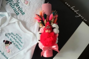 Trusou botez personalizat - model fetiță în nori - Img 8