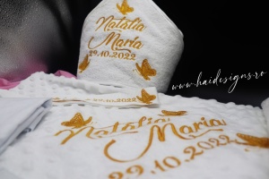 Trusou botez personalizat - model Fluturași - Img 4