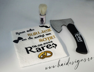 Set personalizat pentru bărbieritul mirelui (model 8) - Img 1