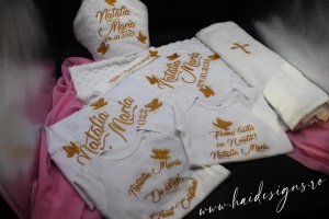 Trusou botez personalizat - model Fluturași - Img 1