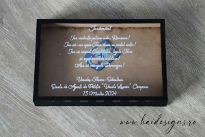 Cutie cadou personalizată pentru Depunere Jurământ Militar – fără aranjament interior - Img 2