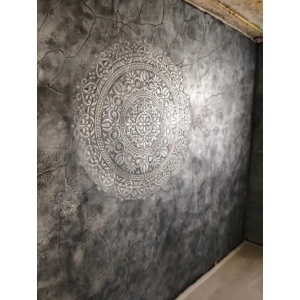 Sablon 570x570x0.7mm, Mandala Elegant Circle , Refolosibil MX70006.1 Diametru total de 550mm - Img 4