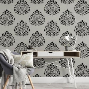 Sablon 900x600x0.7mm Leaf Damask Refolosibil, model MXSP7016 - Img 2