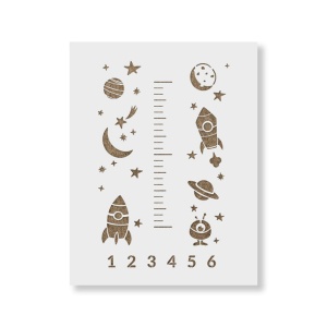 Sablon 900x600x0.7mm Space Scara crestere baietei 1,5m Refolosibil, model MXSP7041 - Img 1