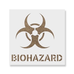 Sablon Perete vopsire, tencuiala 0.7mm Biohazard Symbol Refolosibil, model MXSP7217