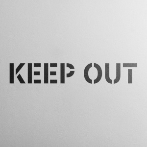 Sablon Perete vopsire, tencuiala 0.7mm Keep Out Sign Refolosibil, model MXSP7245 - Img 4
