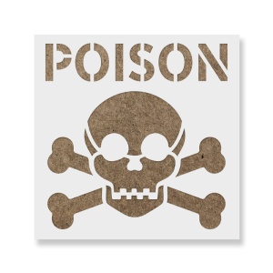 Sablon Perete vopsire, tencuiala 0.7mm Poison Symbol Refolosibil, model MXSP7227