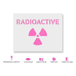 Sablon Perete vopsire, tencuiala 0.7mm Radioactive Symbol Refolosibil, model MXSP7219 - Img 2