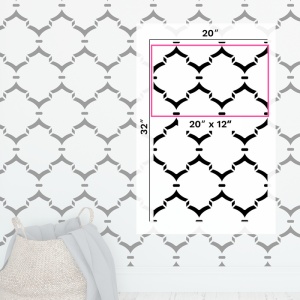 Sablon Perete vopsire, tencuiala 900x600x0.7mm Moroccan Outline Refolosibil, model MXSP7101 - Img 2