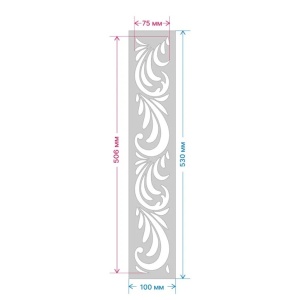 Sablon Perete vopsire, tencuiala dimensiune 530x100 mm grosime 0,7mm Bordura 2 MXSP7382