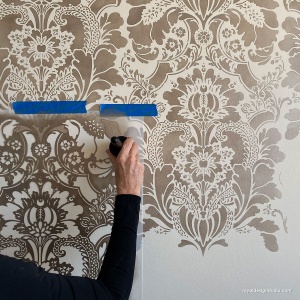 Sablon Perete vopsire, tencuiala dimensiune 900x600 x mm grosime 0,7mm Lisabetta Damask model MXSP7493 - Img 3