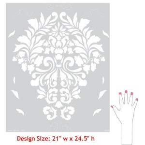 Sablon Perete vopsire, tencuiala dimensiune 900x600 x mm grosime 0,7mm Grand Fabric Damask model MXSP7512