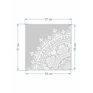 Sablon Perete vopsire, tencuiala model Mandala Bogăție MXSP7675 marime 570x570mm Sfert de cerc - Img 2