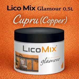 Vopsea decorativă Lico Mix Glamour 0,5L Cupru (Copper) LICO6915 - Img 2