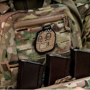 Emblema Patch Petic Radiomaster Boxer Controller "Game Over" 3D PVC, 60x73 mm, Verde/Olive - Img 2