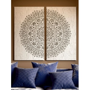 Sablon 570x570x0.7mm, Mandala Elegant Circle , Refolosibil MX70006.1 Diametru total de 550mm - Img 11