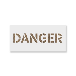 Sablon Perete vopsire, tencuiala 0.7mm Danger Sign Refolosibil, model MXSP7238