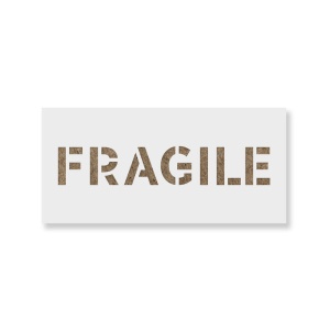 Sablon Perete vopsire, tencuiala 0.7mm Fragile Word Refolosibil, model MXSP7218