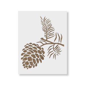 Sablon Perete vopsire, tencuiala 0.7mm Pine Cone Stencil Refolosibil, model MXSP7170