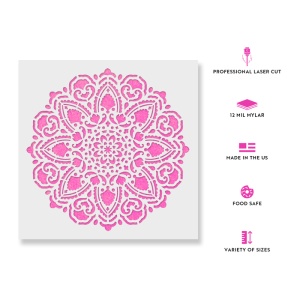 Sablon Perete vopsire, tencuiala 0.7mm Tranquility Mandala Refolosibil, model MXSP7148 - Img 2