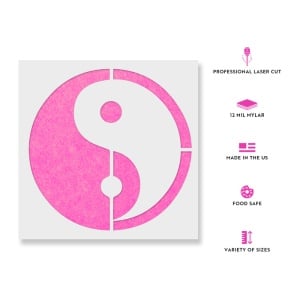 Sablon Perete vopsire, tencuiala 0.7mm Yin Yang model MXSP7465 - Img 2