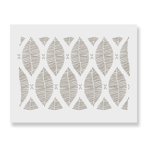 Sablon Perete vopsire, tencuiala 900x600x0.7mm Hand Drawn Leaves Refolosibil, model MXSP7097