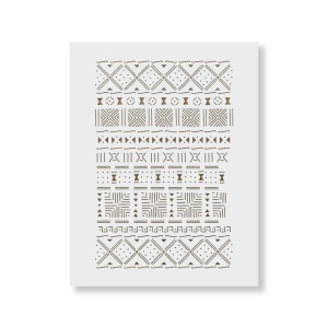Sablon Perete vopsire, tencuiala 900x600x0.7mm Mud Cloth Refolosibil, model MXSP7057