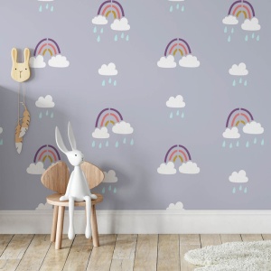 Sablon Perete vopsire, tencuiala 900x600x0.7mm Rainbow Clouds Refolosibil, model MXSP7136 - Img 2