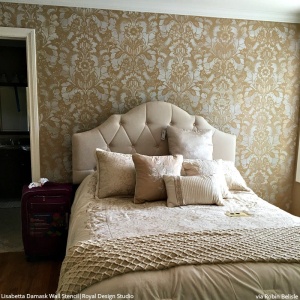 Sablon Perete vopsire, tencuiala dimensiune 900x600 x mm grosime 0,7mm Lisabetta Damask model MXSP7493 - Img 4