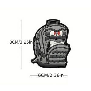 Ecuson moral Angry Backpack, insignă tactică din PVC 3D - Img 6
