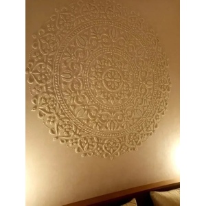 Sablon 410x410x0.7mm, Mandala Elegant, Refolosibil MX70006 Diametru total de 700mm - Img 5