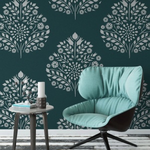 Sablon 900x600x0.7mm Leaf Damask Refolosibil, model MXSP7016 - Img 4