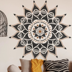 Sablon Perete 25cm NASHIK MANDALA 0.7mm model MXSP7608 marime 25cm X 25cm