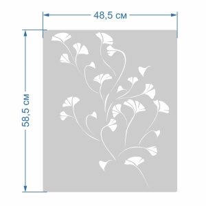 Sablon Perete vopsire, tencuiala „Ginkgo 2" dimensiune 585x485mm grosime 0,7mm ozon model MXSP7368 - Img 4