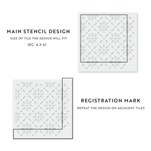 Sablon Perete vopsire, tencuiala 0.7mm Bjorn Tile Stencil Refolosibil, model MXSP7257 - Img 4