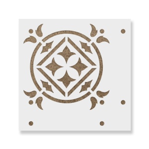 Sablon Perete vopsire, tencuiala 0.7mm Caspian Tile Stencil Refolosibil, model MXSP7281 - Img 2