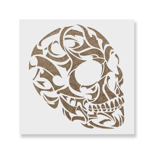 Sablon Perete vopsire, tencuiala 0.7mm Craniu Tribal model MXSP7467