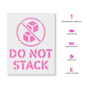 Sablon Perete vopsire, tencuiala 0.7mm Do Not Stack Refolosibil, model MXSP7223 - Img 2