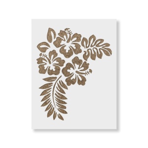 Sablon Perete vopsire, tencuiala 0.7mm Hibiscus Flower Stencil Refolosibil, model MXSP7171
