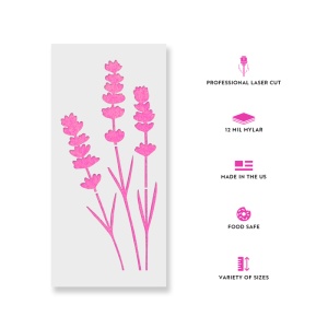 Sablon Perete vopsire, tencuiala 0.7mm Lavender Stencil Refolosibil, model MXSP7173 - Img 2