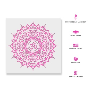 Sablon Perete vopsire, tencuiala 0.7mm Om Mandala Refolosibil, model MXSP7145 - Img 2