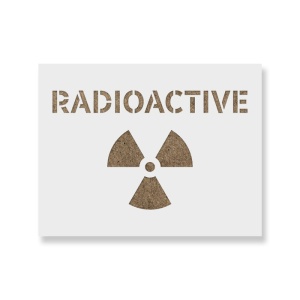 Sablon Perete vopsire, tencuiala 0.7mm Radioactive Symbol Refolosibil, model MXSP7219