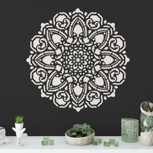 Sablon Perete vopsire, tencuiala 0.7mm Tranquility Mandala Refolosibil, model MXSP7148 - Img 3