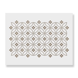 Sablon Perete vopsire, tencuiala 900x600x0.7mm Louie Flower Refolosibil, model MXSP7088 - Img 1