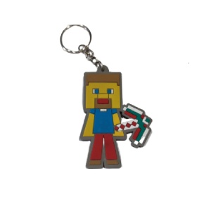 Breloc Minecraft - Steve gri 65mm - Img 2