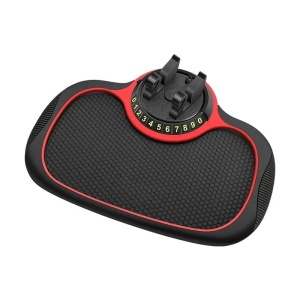 Covoras antiderapant multifuncțional pentru bord mașină negru rosu SoftPvc SPC215