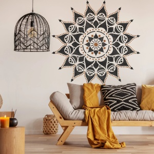 Sablon Perete 25cm NASHIK MANDALA 0.7mm model MXSP7608 marime 25cm X 25cm - Img 2