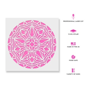 Sablon Perete vopsire, tencuiala 0.7mm Deco Mandala Refolosibil, model MXSP7152 - Img 2