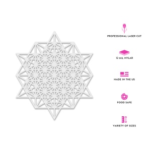 Sablon Perete vopsire, tencuiala 0.7mm Geometrie Sacră Metatron model MXSP7469 - Img 2